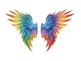 Soft Gradient Long Wings with Transparent Background png