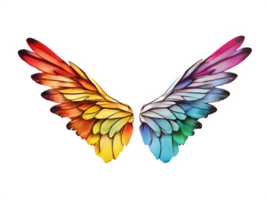 Magical Colorful Wings with Transparent Background for Graphics png