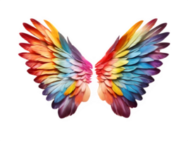 Gradient Long Wings with Transparent Background for Design png