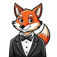 Fox in a Formal Tuxedo vector