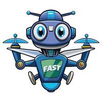 Fast Flying Robot vector