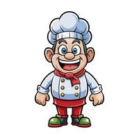 Cartoon chef character white background white background vector