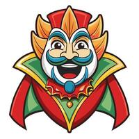 Cartoon Character with a Festive Expression vector