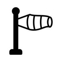 A wind flag indicating wind speed and direction, commonly used in aviation.. . vector