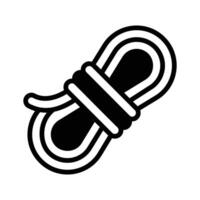 A coiled rope representing survival, adventure, and outdoor trekking.. . vector