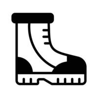 Hiking boot design in trendy style. . vector