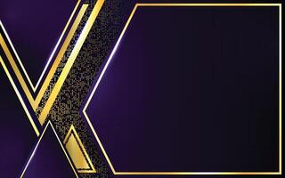 a purple and gold background with a gold frame vector