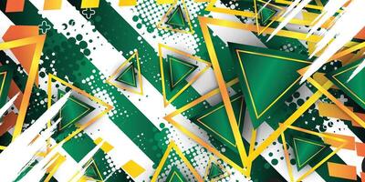 Abstract livery background with gold green gradation effect vector