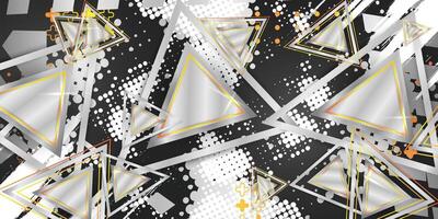 Abstract background with silver metallic color vector