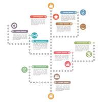 Tree diagram infographic template vector