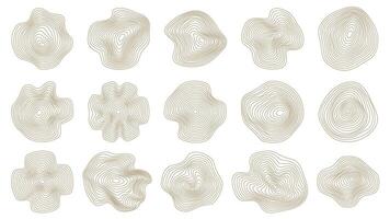 Wavy abstract shapes imitating movement of waves, music, vibration vector