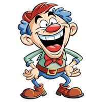 Smiling cartoon character with a large grin vector