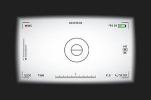 Camera viewfinder hud or photo frame recorder flat style design illustration. vector