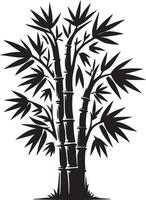 The black and white illustration of a bamboo tree for your design vector