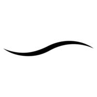 Dynamic Swirl Line, flowing black wave shape curve element vector