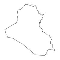 Outline Map of Iraq borders, perfect for educational use vector