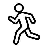 Running Man Bold Icon, depicting a person energetically running forward vector