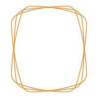 Abstract Orange Geometric Frame Background with Rounded Intersecting Lines vector