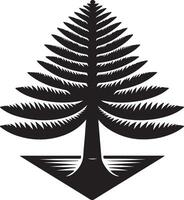 a black and white creative logo of a pine tree vector