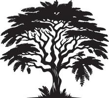 a black and white illustration of a tree vector