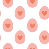 Colorful pattern of heart and egg shapes suitable for festive occasions or decoration vector