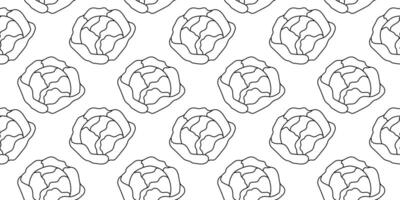 Stylized cabbage pattern for fresh food or garden-themed design vector