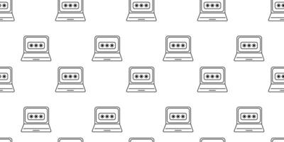 Patterns of laptops displaying password fields on a simple white background vector