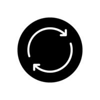 Circular Rotation Arrows Icon vector