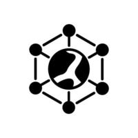 global network icon vector