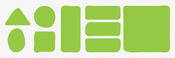 Abstract deformed shapes collection. Speech bubles for text, blobs frames for messages. vector