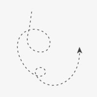 Dashed Arrow Up changing direction vector