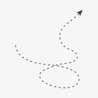 Dashed Arrow with loop moving up vector