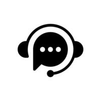 Support service. isolated icons. Customer support black icon signs. Call center symbols. Service concept symbols. vector