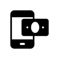Internet banking icon in glyph style vector