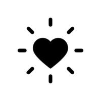 Valentine heart icon. Heart shape Isolated on white background. vector