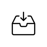 download box icon. Perfect for websites, applications, and user interfaces. receiving, and data transfer vector
