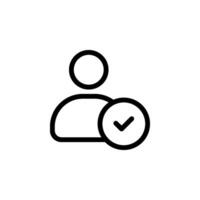 User Account Verified Icon on blank background vector