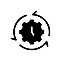 Efficiency flat icon. Simple solid element illustration. Isolated line Efficiency icon on blank background. can be used for web, mobile and UI. vector