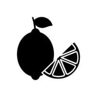 Lemon or lime icon isolated on blank vector