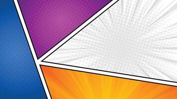 Abstract Colorful Comic Book Background with Halftone vector