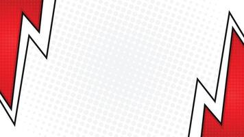 Blank Abstract Red Comic Book Border Background with Halftone vector