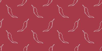 Pattern featuring red chili peppers on a bold background in a stylish design vector