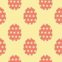 Colorful patterned eggs on a yellow background create a cheerful festive atmosphere vector