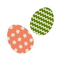 Colorful decorated eggs in festive patterns for a spring celebration vector