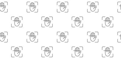 Patterns of hand symbols in a modern minimalist design throughout the background vector