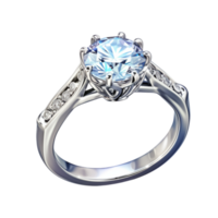 Elegant diamond ring with sparkling gemstone for engagement and wedding png