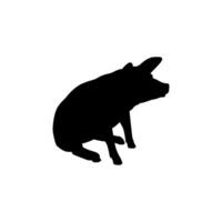 Pig or Pork Silhouette, can use for Logo Gram, Pictogram, Animal Illustration, Apps, or Graphic Design Element. Simple Editable vector