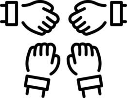 A linear style icon of friendship bands vector