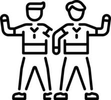 A linear style icon of good friends vector