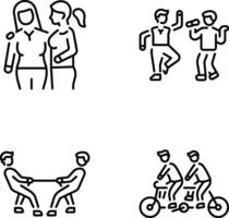 Pack of Best Buddies Linear Icons vector